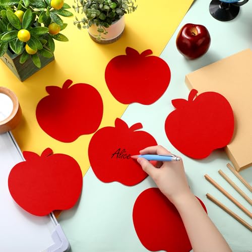 Image of Ireer 48 Pcs Foam Apple Cut Outs Red Apples Shapes Cutouts Bulletin Board Decoration Back to School Classroom Decor 6 Inch Foam Crafts for Teachers DIY Office School Chalkboard Wall Decor