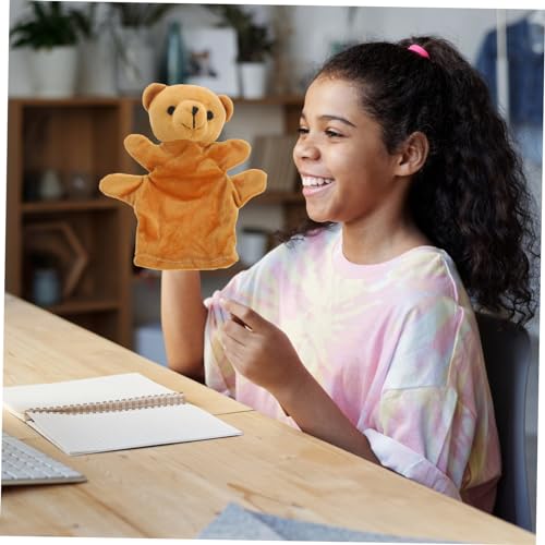 Toyvian brinquedo de fantoche de mão de urso brinquedos fantoches de animais fantoches de mão fantoc