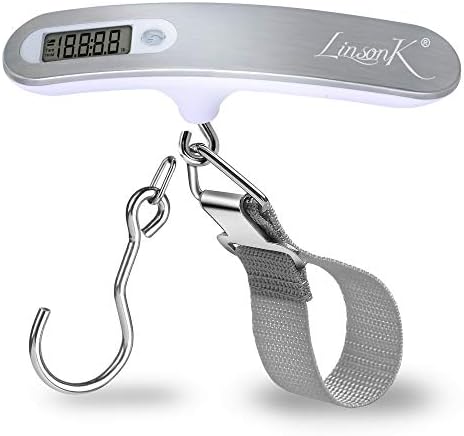 Archery Bow Scale with Clear LCD Display Portable Recurve Compound Bow Scale 110lb/50kg Hanging Scale Multifunctional Digital Scale (Scale + Lanyard and Hook)