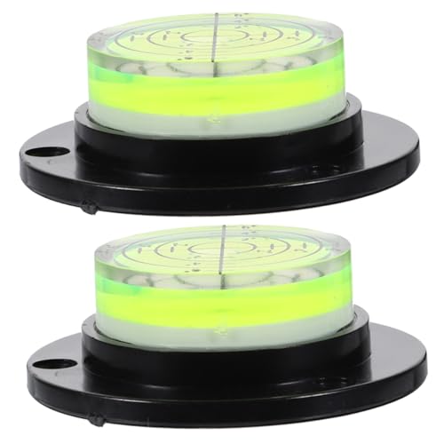 Frcolor 2個 小型水平泡ツール ベース付き 精密測定用 軽量コンパクト設計 カメラ三脚 レコードプレーヤー 向け