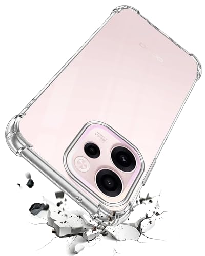 Image of Jkobi Shockproof Crystal-Clear Back Cover for Oppo Reno 15c (Anti Yellow Case | Drop & Camera Protection | Hard Polycarbonate)