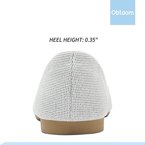 Image of Obtaom Round Toe Women Flat Shoes Slip on Girls Dress Black Ballet Flats