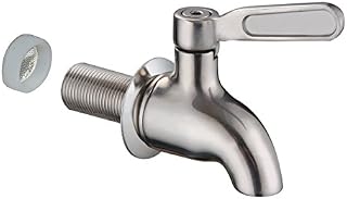 Sumerain Spigot for Beverage Dispenser,SUS304 Stainless Steel Metal Spigot Dispenser for Jar, Juice,Cold