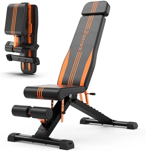 900LBS Adjustable Weight Bench - Foldable Workout Bench Press wit...