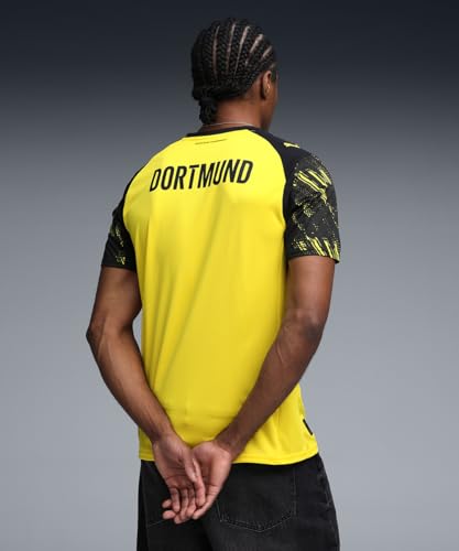 Puma Camiseta para Hombre del Borussia Dortmund Home Jersey Replica, Faster Yellow/PUMA B, L