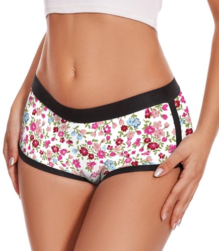 Image of Aueyan Womens Boyshorts Panties Stretchy Boxer Briefs Novelty Lounge Sleep Shorts