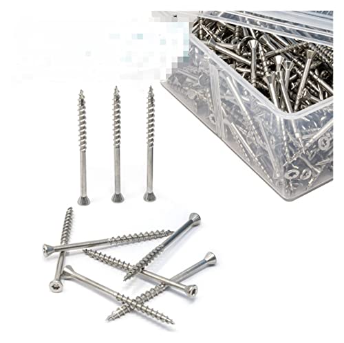 45/55 / 75mmトルクススロットスタードライブタイプねじステンレス鋼乾式ウォールウッドデッキネジハードウェアボルト M3 M4 250PCSネジセット(55mm)