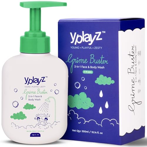 Image of YPlayZ Kids Face & Body Wash with Beetroot & Cucumber Extracts, 300ml | Beetroot And Cucumber Extracts Help Soothe Irritated Skin While Supporting Lasting Hydration For Healthy-Looking Skin