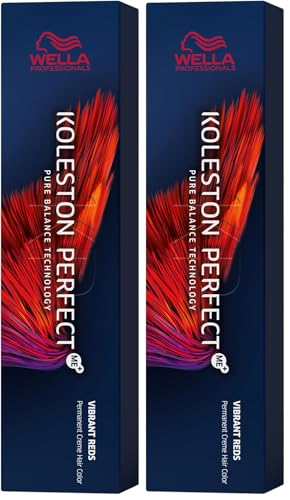 Wella Professionals Koleston Perfect Me + Vibrant Reds 8/43 Rubio Claro Rojo Oro, 60 ml (Paquete de 2)