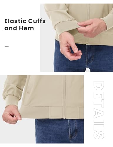 TBMPOY Men's Bomber Jackets Lightweight Light Windbreaker Casual Business Dress Stylish Fall Spring Golf Work4