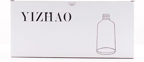 Miniatura 9 de YIZHAO Botellas de vidrio azul de 1 oz, con pequeño aerosol de niebla fina, tapa de metal, recargable para aceite esencial, viajes, limpieza,