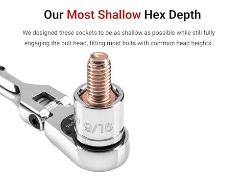 Image of TEKTON 3 /8 Inch Drive x 11 /32 Inch Extra-Shallow 6-Point Socket | SHD11009