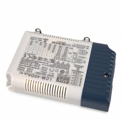 Image of MEAN WELL LCM-40DA Multiple Stage Output Current LED Driver Power Supply, 350 mA to 1050 mA, 2 Volt to 100 Volt, 180-295VAC, 40 Watt
