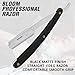 blume Straight Edge Cut Throat Razor for Men Shaving and Professional Barbers –Light Weight Razor - Moustache & Beard Shaving (Black)