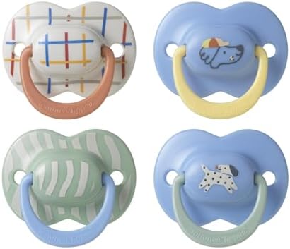 Tommee Tippee Ultimate Fit Schnuller, 6-18 Monate, 4 Stück, kieferorthopädischer Sauger für Babys, symmetrischer Sauger, 100% BPA-freies Silikon, Club House Kollektion