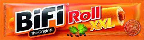 BiFi Roll XXL – 24er Pack (24 x 70 g)– Snack im Teigmantel – Herzhafter, großer Salami Fleischsnack & Carazza Original XXL – 16er Pack (16 x 75 g) – Herzhafter Pizzasnack zum Mitnehmen