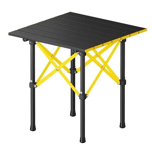 Image of FanttikOutdoor Zeta V11 Pro Camping Table, Portable Folding Roll Up Table with Lightweight Aluminum Top & Carry Bag for Camping, BBQ, Tailgating Party, Picnic, Backyard, Small