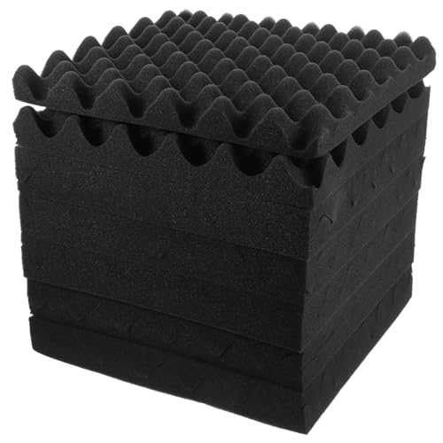 12pcs Paneles Absorbentes de Sonido Autoadhesivos Aislantes Acústicos Ignífugos para Estudio en Casa y Oficina Reducción de Ruido