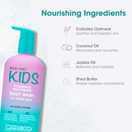 Image of GIOVANNI Eco Chic Kids Cleansing & Moisturizing Body Wash, Soap, 16.5 Fl Oz