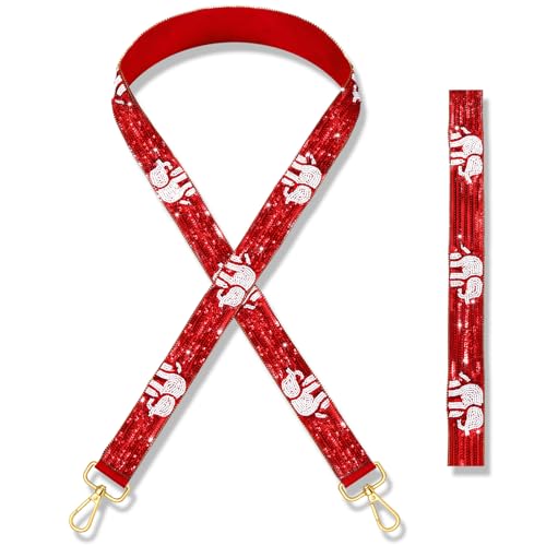 Image of Baseball Purse Strap Replacement Game Day Beaded Purse Strap for Stadium Approved Clear Bag Crossbody Bag Straps