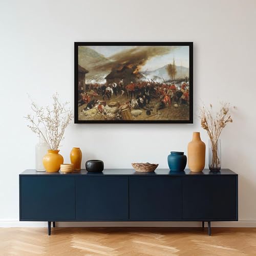 Tableau La Défense de Rorkes Drift par De Neuville | Impression sur Toile 30x45 cm