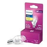 Philips 465575 Led 7W Night Light Soft White (2700K) Frosted Non-Dimmable-2 Pack