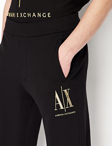 A｜X ARMANI EXCHANGE Men's Gold Icon Logo Fleece Jogger3