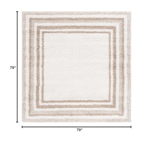 Tapete cuadrado SAFAVIEH 200x200 cm beige e ivoire miniatura 2