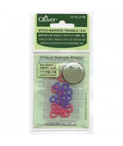 Clover 75015 Triangle marqueurs de mailles Xs-sizes 0–4 2 couleur...