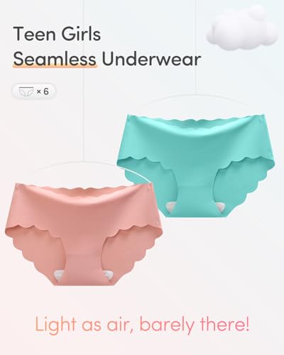 Adorel Teen Girls Seamless Underwear No Show Panties Tagless Pack of 62