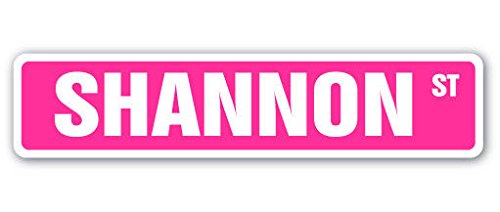 Shannon Street Sign Childrens Name Room Sign| Indoor/Outdoor | 8" Wide Sticker Decal