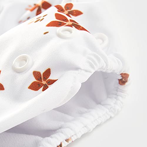 Image of HappyFlute 9 Sets Newborn Baby Cloth Pocket Diapers One Size Adjustable Reusable for Baby Boys and Girls(6-33 pounds,0-3 Years),One Wet Bag+4Diapers and 4Inserts