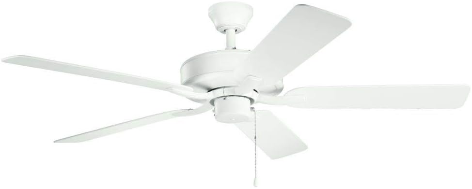 Kichler 330015MWH Basics Pro Patio 52'' Ceiling Fan, Matte White
