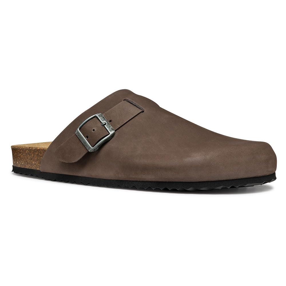 Geox - U SANDAL GHITA C, Sandalia deslizante Hombre, Dk Coffee,