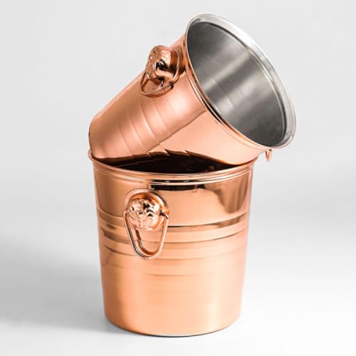 Cubitera de hielo de acero inoxidable de 7l con doble asa gruesa 6