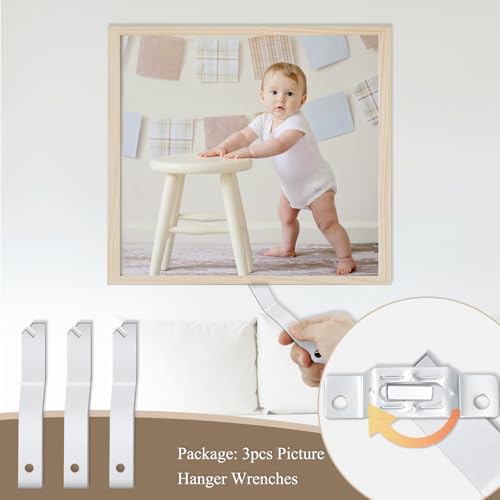 Image of T Security Picture Hanger Wrench T Screw Security Wrench for Picture Security Lock Picture Framing Supplies 3PCS
