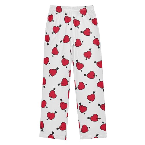 Heart Valentine Arrow Boys Pants for Kids Jogger Pants with Pockets S-XL