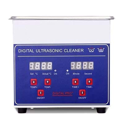 CGOLDENWALL Limpiador ultrasónico digital pequeño con temporizador digital, relojes, joyas, gafas, dentaduras postizas, generador de limpieza, máquina de limpieza de laboratorio, limpiador de equipos