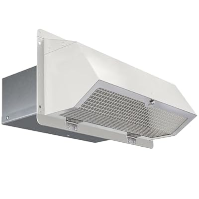 Wall Vent Cap for Microwave Vent Range Hood Exhaust Vent Hood Kitchen Vent,Wall Cap Exhaust Vent Cover Exterior Microwave Stove Vent for 3-1/4"x10" Rectangular Duct for Range Hood Bath Vent Fan,White