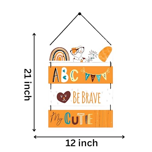 Image of Expleasia, Exuberant & Luxury Decor Decorative Wall Hanging Wooden Art Decoration Item for Home Office Living Room Bedroom Decoration Items Motivational quotes decor Gift Items (Be Brave)