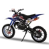 leasote Kids Dirt Bike,50CC 2-Stroke Dirt Bike for Kids,Gas Powered Off-Road Mini Bike with Front & Rear Disc Brake,Mini Motorcycle Motocross Dirt Bike for Kids Adult,Up to 25 Mph,Max Load 330 LBS