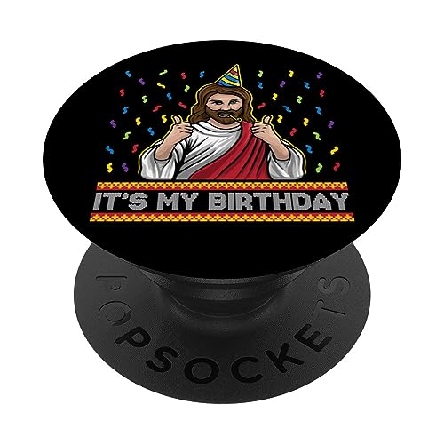 It's My Birthday Jesus Graphic Christmas Birthday Boy Gifts PopSockets PopGrip Intercambiabile It's My Birthday Jesus Graphic Christmas Birthday Boy Gifts PopSockets PopGrip Intercambiabile