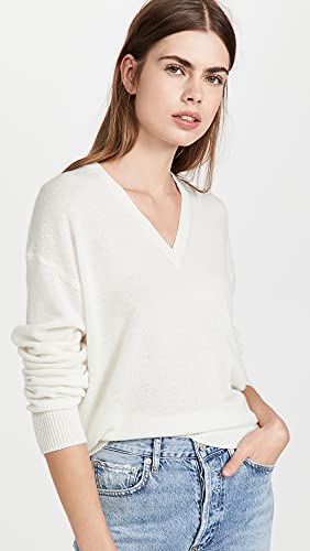 Image of Theory Women's Long Sleeve V-Neck Cashmere Pullover Sweater