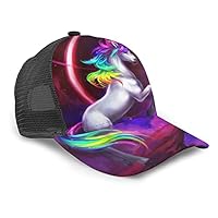 Algopix Similar Product 16 - Unisex Neon Rainbow Unicorn Adjustable
