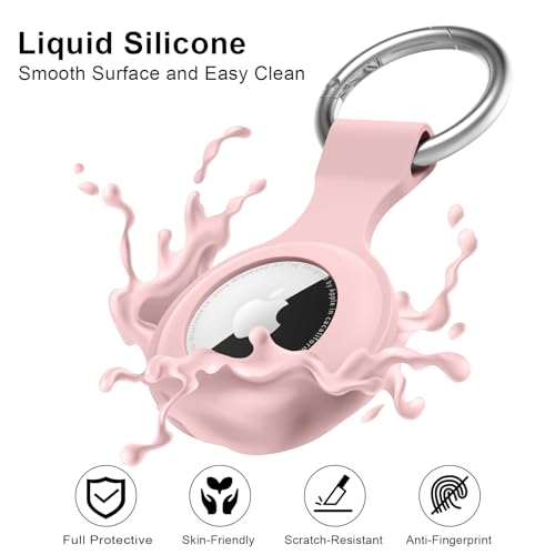 Fundas para Airtag Vancle protector de silicona premium con mosquetón resistente 2