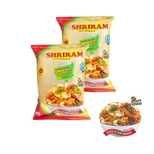 Image of SHRIRAM TAMTAMWALA Delicious Tamtam Regular Mixture Vadodara Tamtam Mix Namkeen | Tasty & Crunchy Tea-time Perfect for Anytime Munching, Crispy and Delicious Traditional Recipe (1kg, Namkeen)