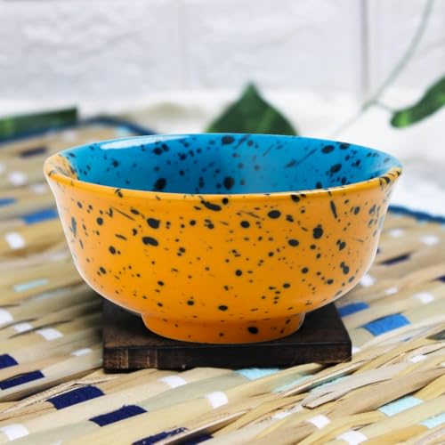 Image of Ceramic Bowl Set | 2-Piece Lightweight Crockery for Daily Use | Multicolor Ramen & Snack Bowls (150ml Each) | Elegant Microwave & Dishwasher Safe | Perfect Christmas & New Year Gift