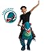 Spooktacular Creations Inflatable Halloween Costume Ride A Raptor Inflatable Costume with LED Light Eyes - Blue, Child (7-10) Unisex