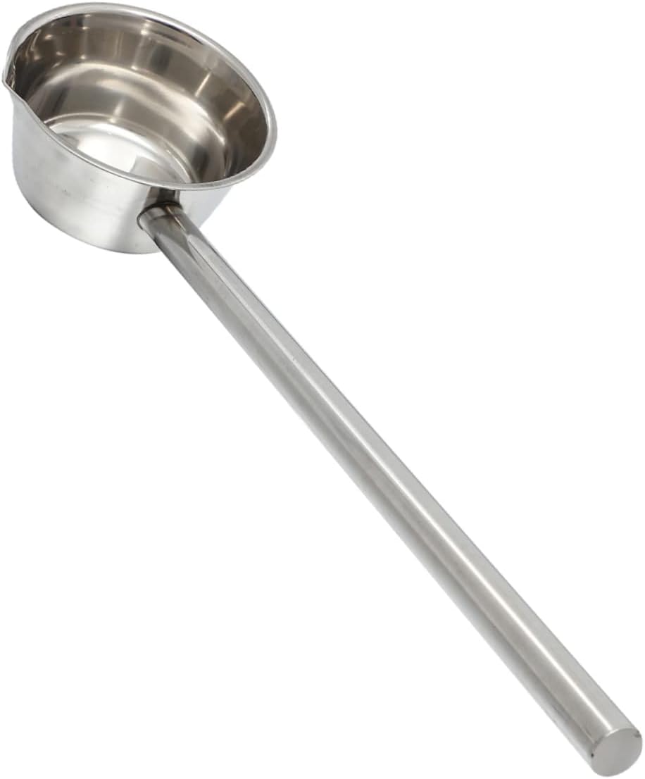 Luxshiny Multi Purpose Stainless Steel Ladle with Long Handle for Kitchen and Garden Use Watering Spoon with Spout for Easy Pouring for Cooking and Watering Plants