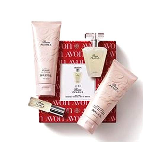 Avon Rare Pearls Boxed Perfume Gift Set 4 pcs Sold by The Glam Shop